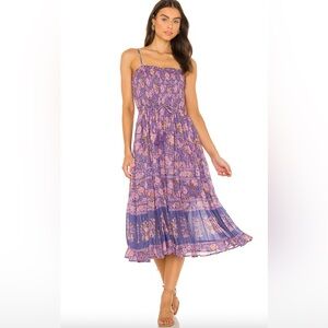 SPELL & the Gypsy Purple Floral Juniper Midi Dress